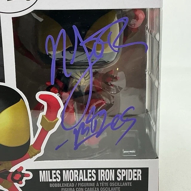 Nadji Jeter Autographed Miles Morales Iron Spider Marvel Funko Pop #1448 OCCM, изображение 2