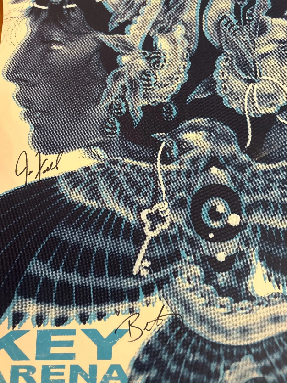 A Perfect Circle signed Seattle Key Arena December 1st Tour Poster JSA COA, изображение 3