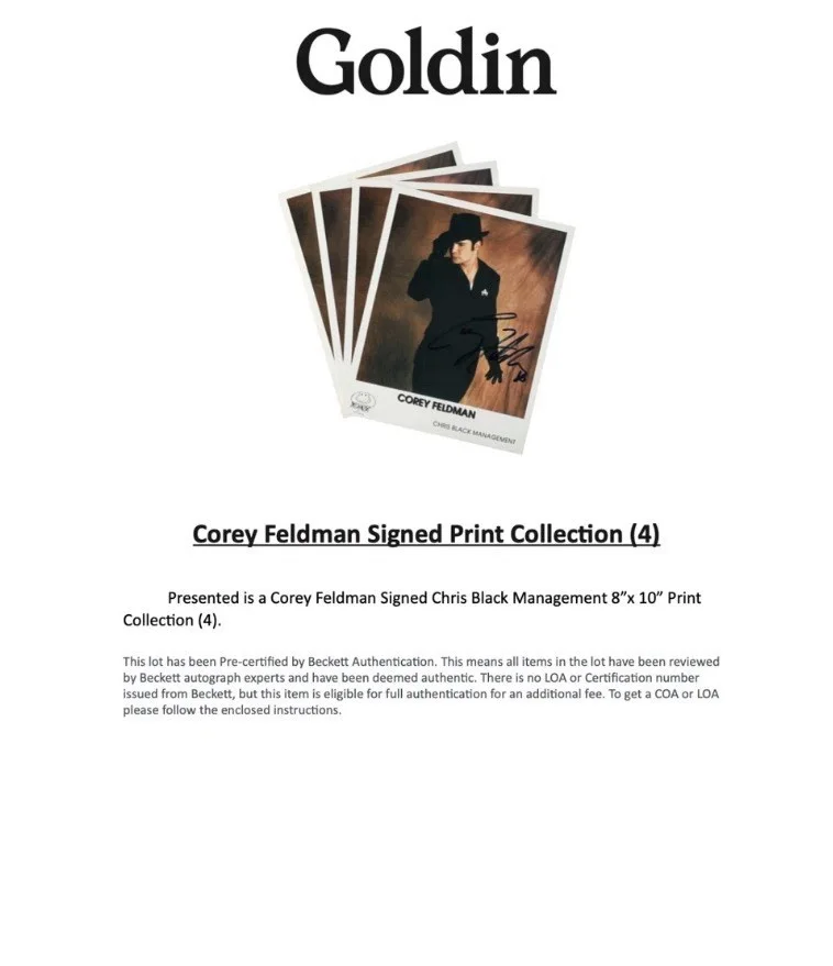 4 Authentic Corey Feldman Autographed Photos Michael Jackson Haim 90s Signed, image 3