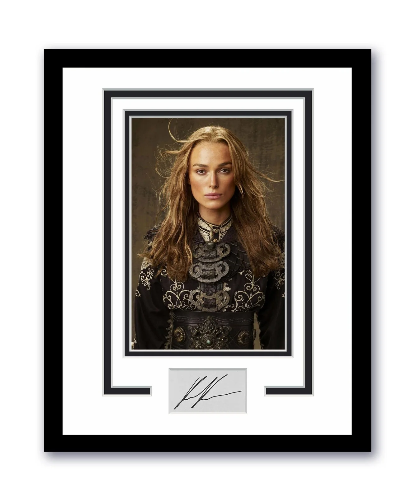 Keira Knightley — Pirates Of The Caribbean Keira Knightley Autographed 11x14 Framed Photo ACOA