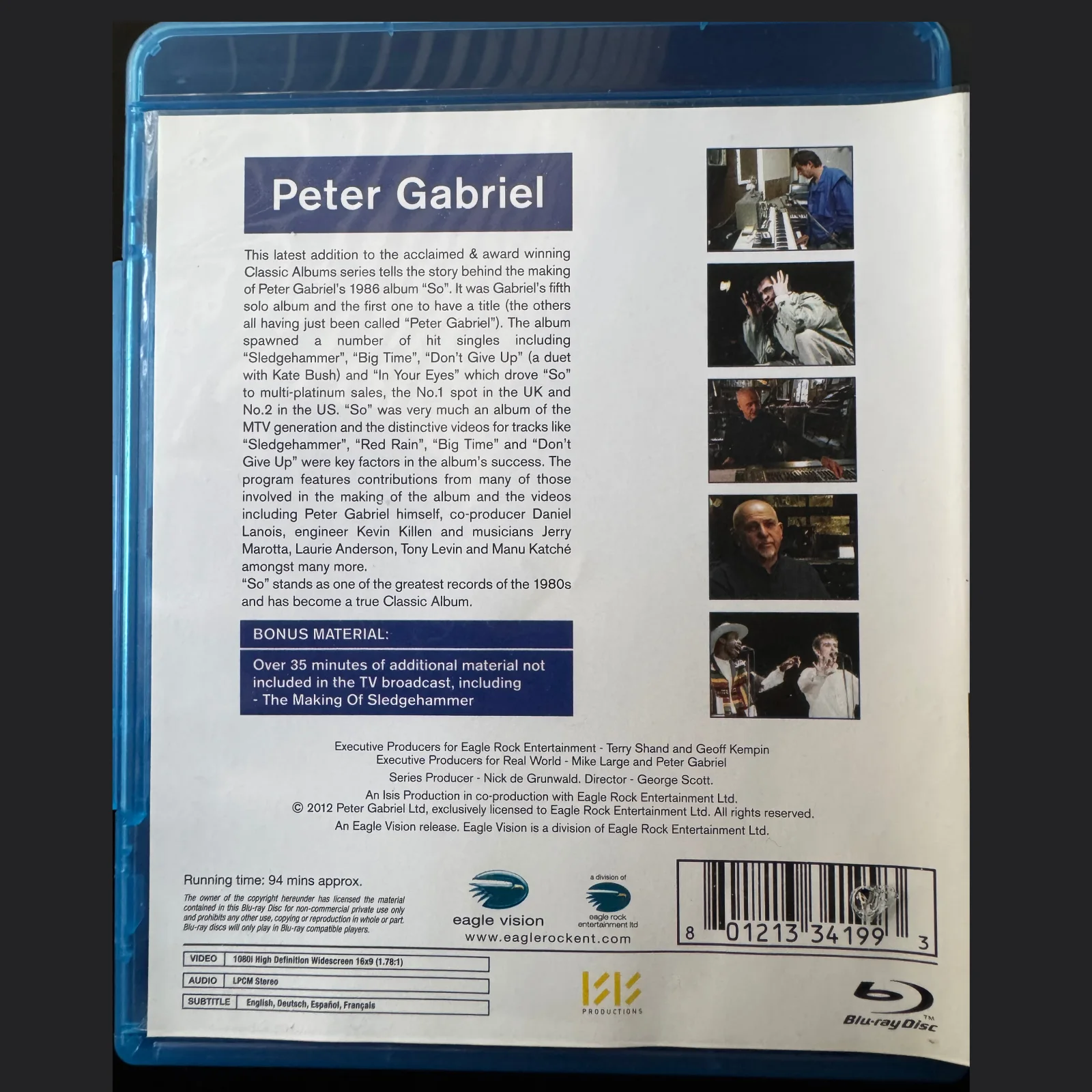 Peter Gabriel SO Blu-ray – Signed by Peter, Tony Levin, David & Manu Katche!, image 5