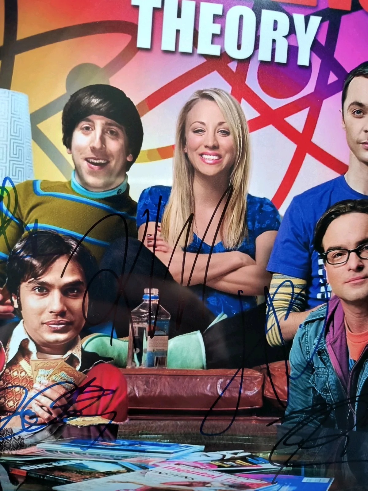 Jim Parsons, Johnny Galecki, Kaley Cuoco, Helberg, Nayyar — "Big Bang Theory" Original Cast (x5) Signed 8x10 Photograph GUARANTEED AUTHENTIC, изображение 4