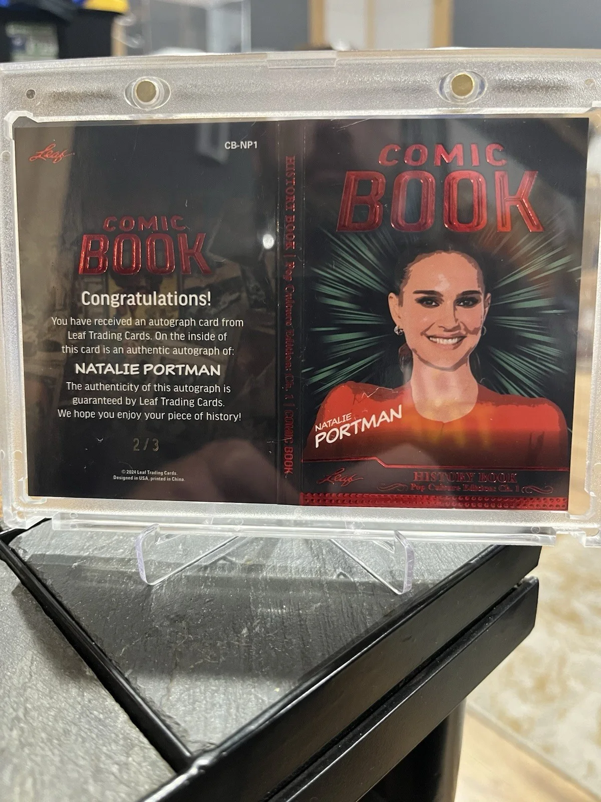 Natalie Portman — Natalie Portman Leaf Trading Cards Comic Book Autograph Card 2/3 Booklet, изображение 2
