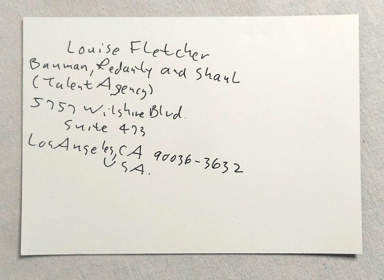 Louise Fletcher — Louise Fletcher Signed 6x4 Photo Card Star Trek Kai Winn Autograph, изображение 2