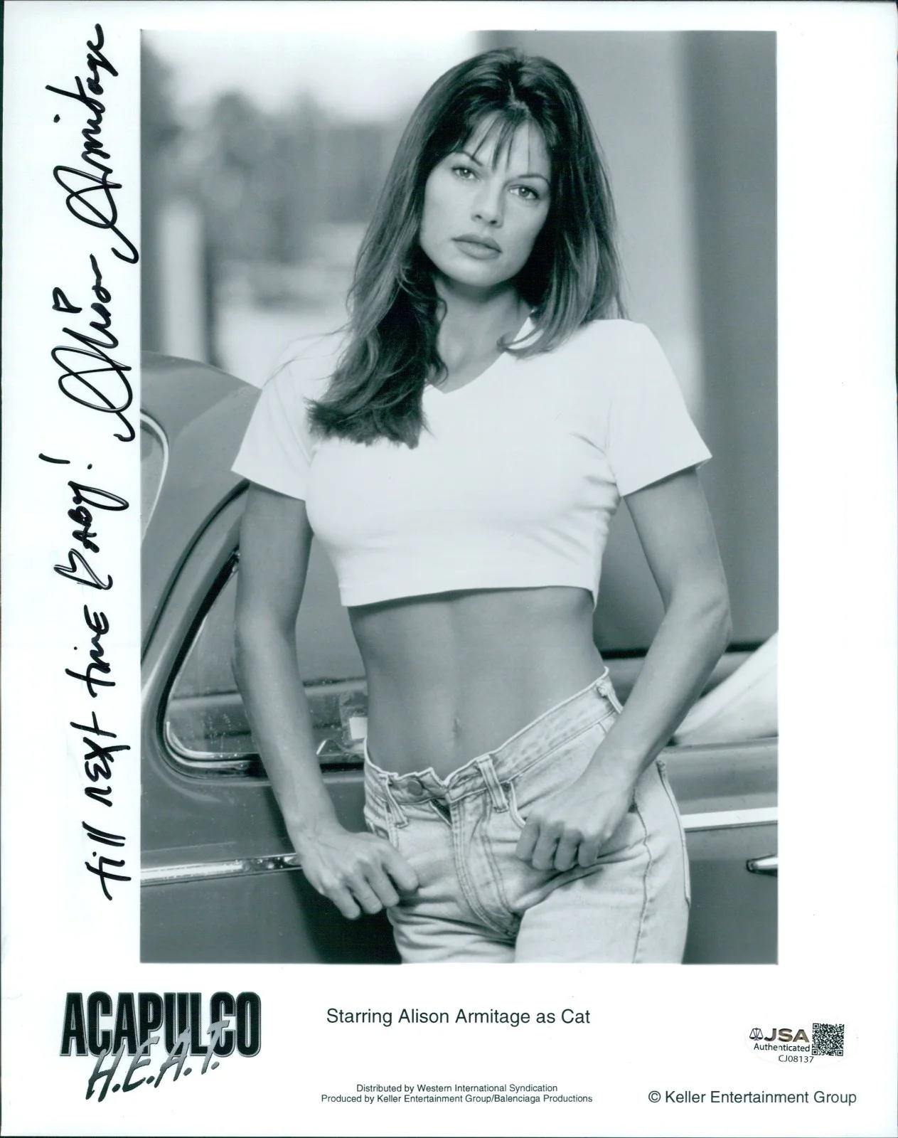 Alison Armitage — Alison Armitage Acapulco HEAT Actress Signed 8x10 Glossy Promo Photo JSA Authen