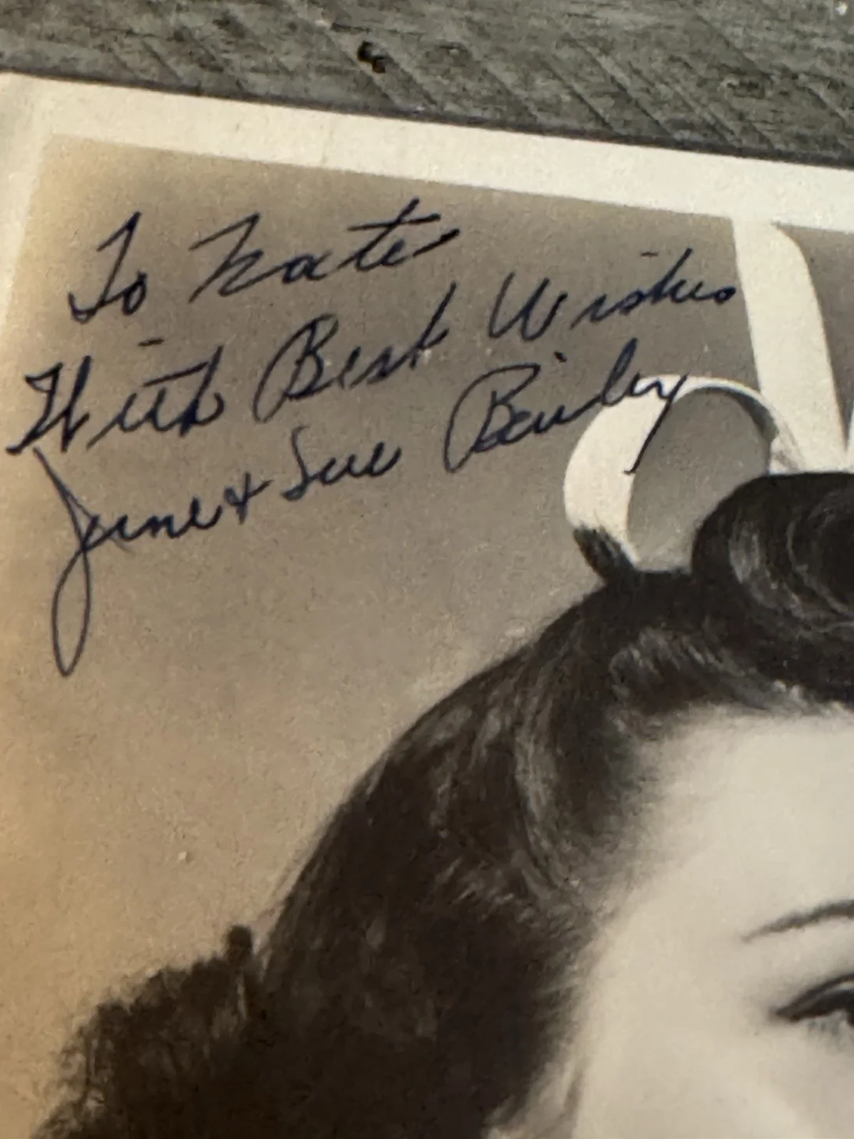 Sylvia & June Bailey Sisters 1950s Signed 8x10 Vintage Original Photograph COA, изображение 2