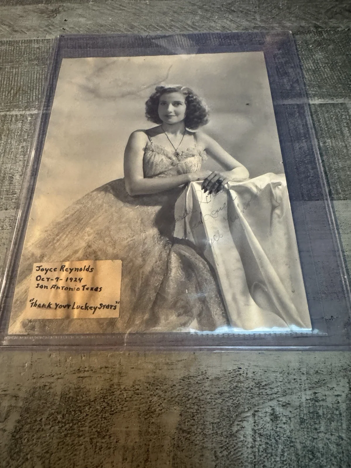 Joyce Renolds — Joyce Reynolds Thank Your Lucky Stars 1943 Signed 8x10 Vintage Photograph COA, изображение 5