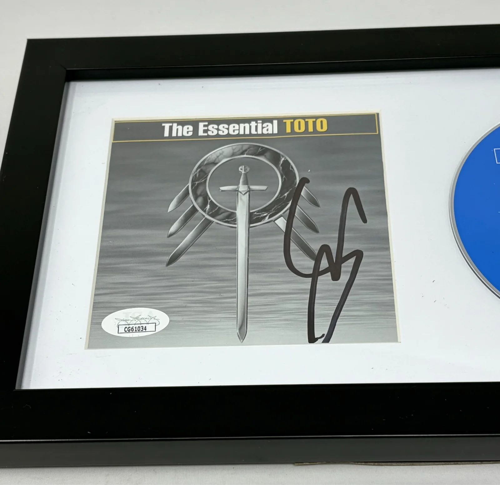 Steve Lukather of Toto signed The Essential Framed CD Cover JSA COA, image 2