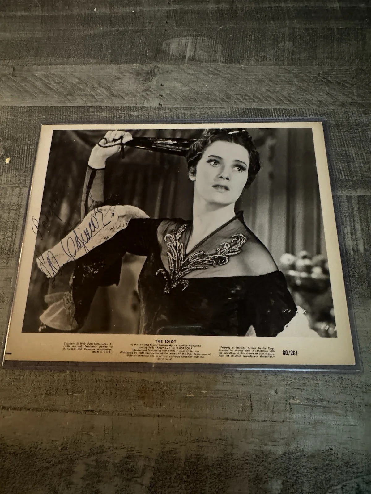 Yuliya Borisova — Yuliya Borisova The Idiot 1958 Signed Original Vintage Photograph COA 8x10, изображение 4