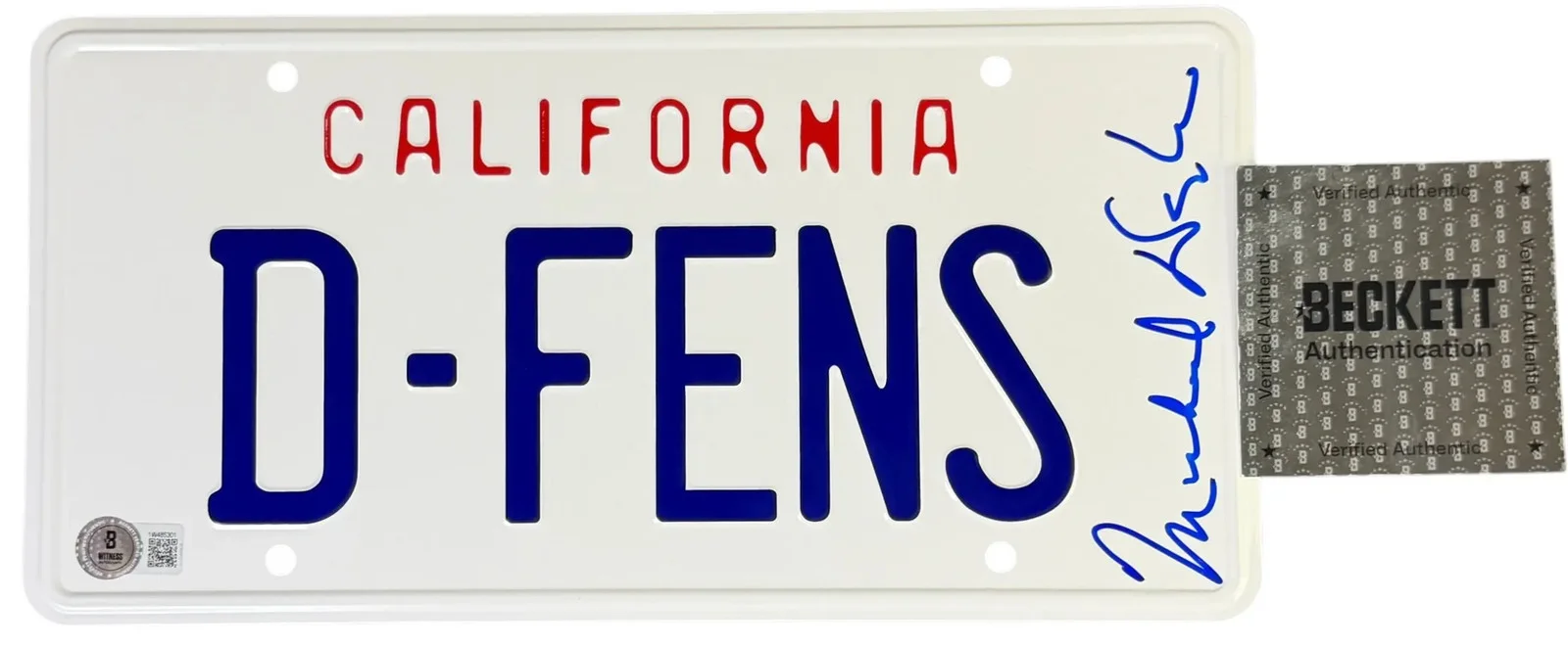 Michael Douglas — Michael Douglas signed License Plate William D-Fens Falling Down Beckett, image 2