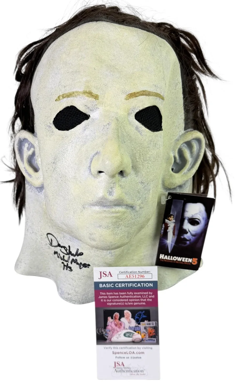 Don Shanks — Don Shanks signed Mask Halloween 5 The Revenge of Michael Myers JSA, изображение 2