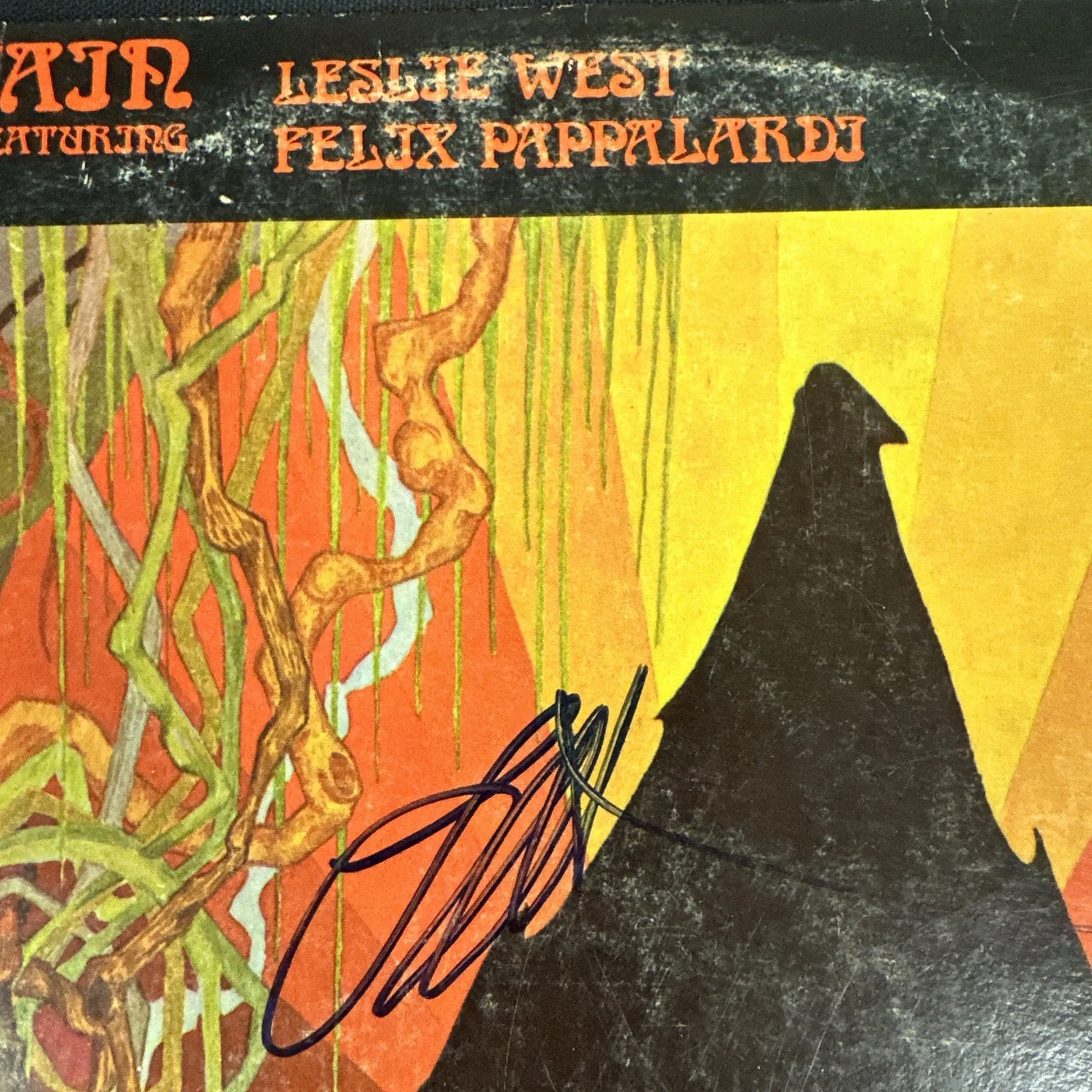 Autographed Mountain Vinyl Album Signed By Leslie West, изображение 3