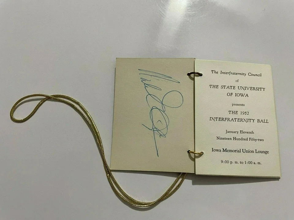 1952 Duke Ellington Signed Autographed Iowa Interfraternity Ball Program BAS LOA, image 5