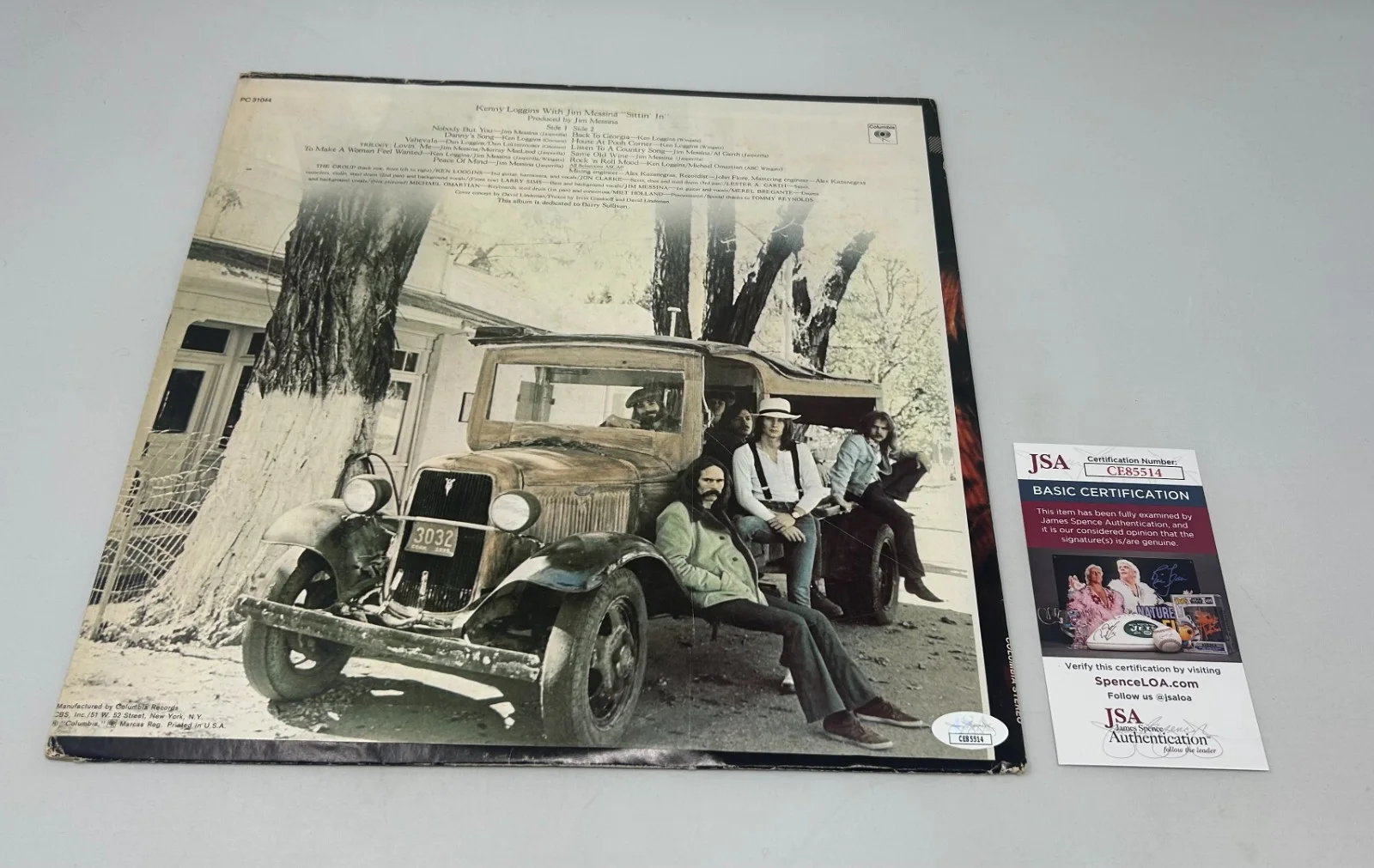 Kenny Loggins signed Sittin In Album JSA COA, image 2