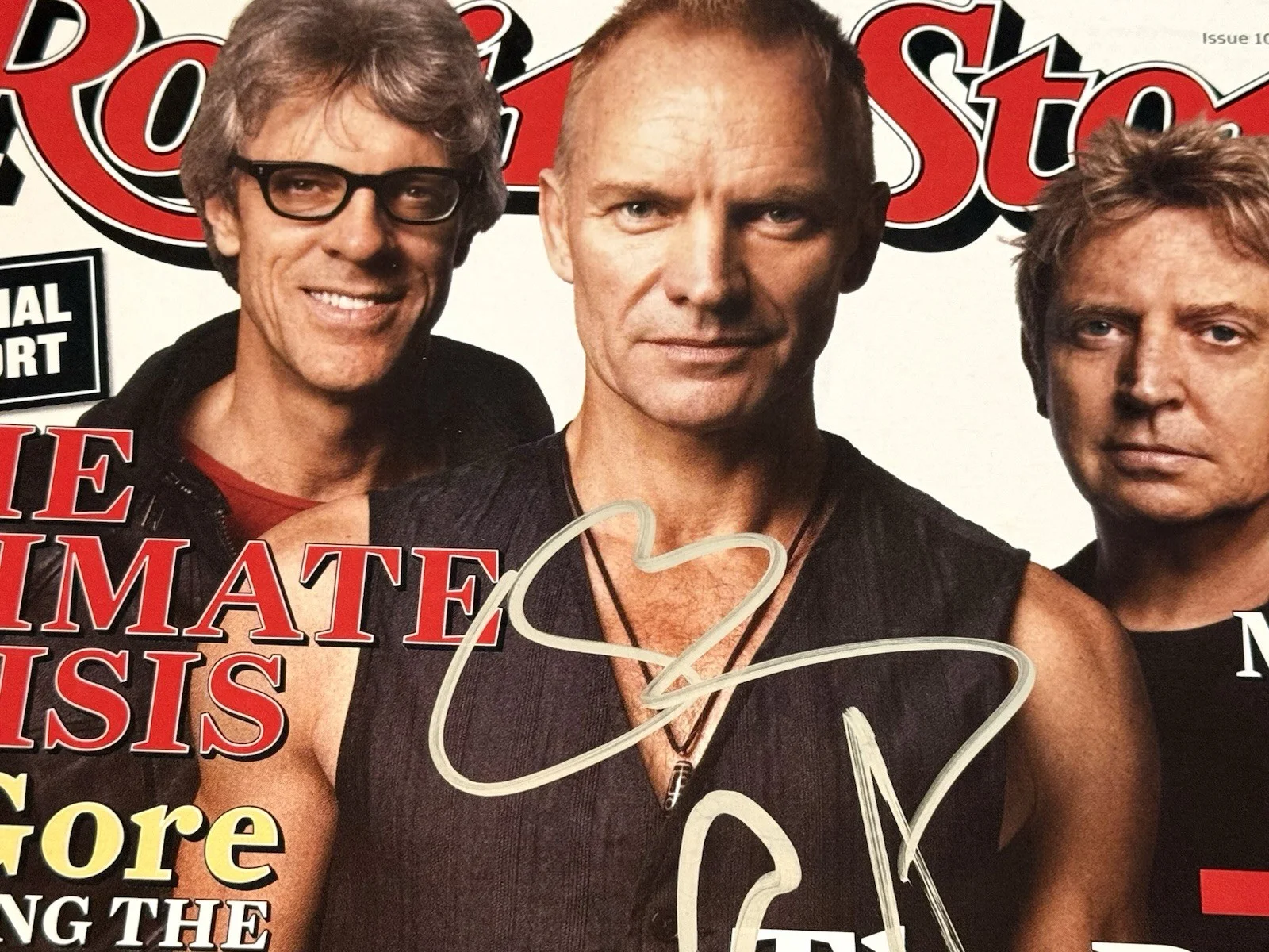 The Police signed Rolling Stone Magazine Sting group autographed beckett loa, image 2