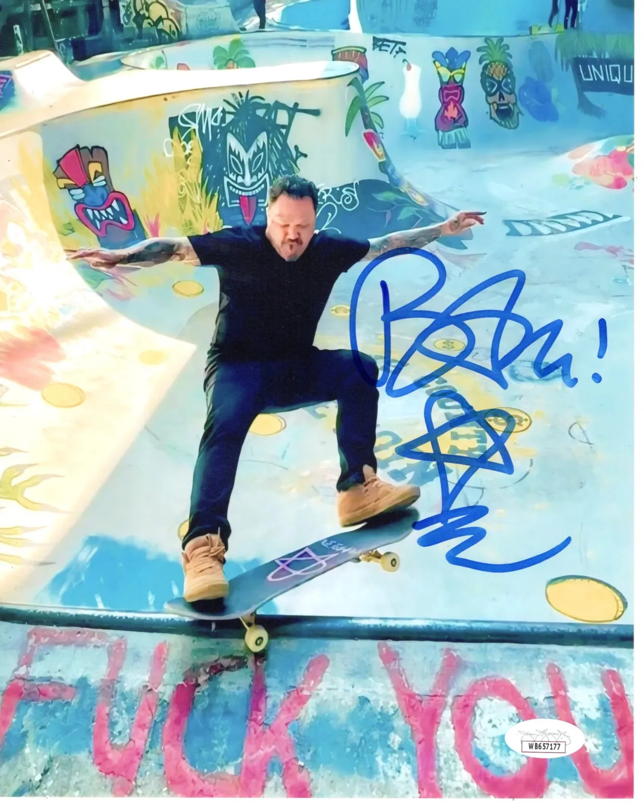 Bam Margera — Bam Margera signed 8x10 Photo Jackass, Viva La Bam *Missing JSA Card