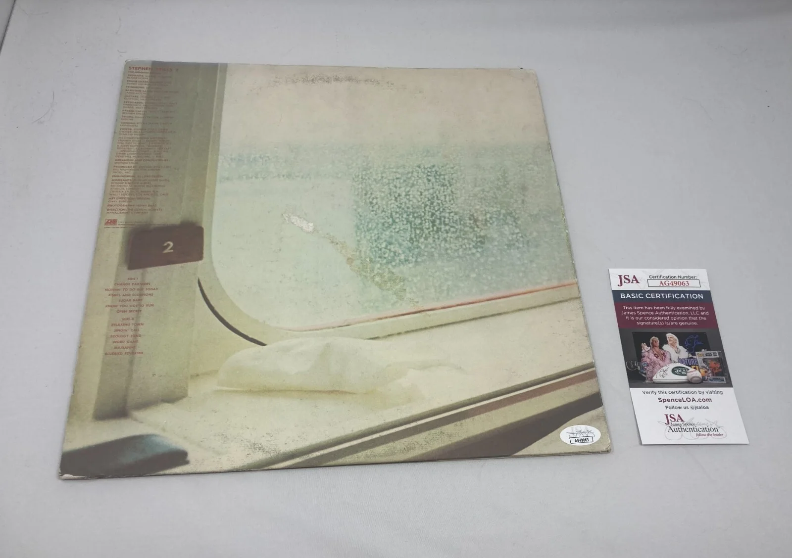 Henry Diltz & Stephen Stills signed Stephen Stills 2 Album JSA COA, изображение 2