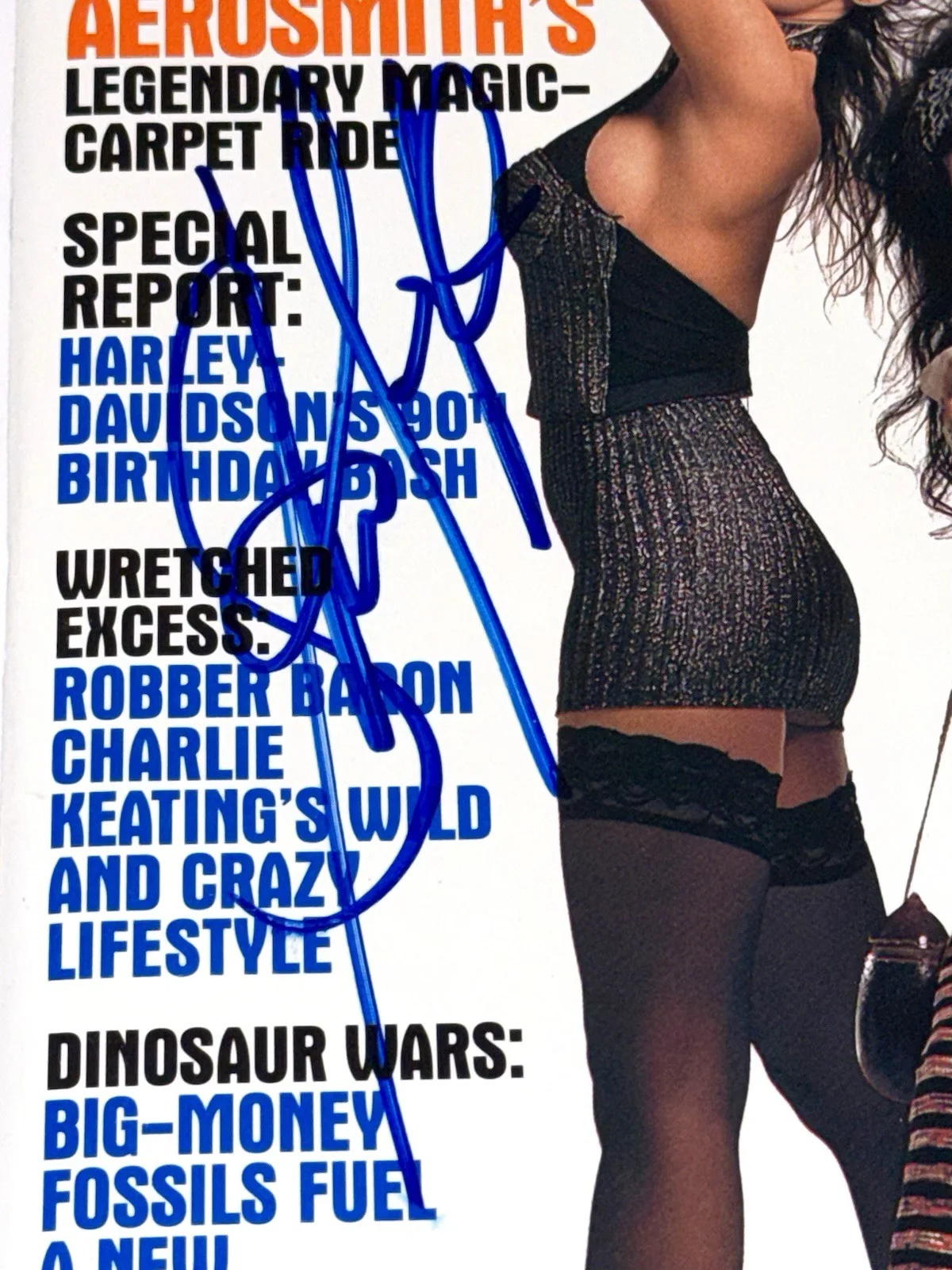 Aerosmith signed Penthouse Magazine Steven Tyler Joe Perry autograph beckett loa, изображение 2