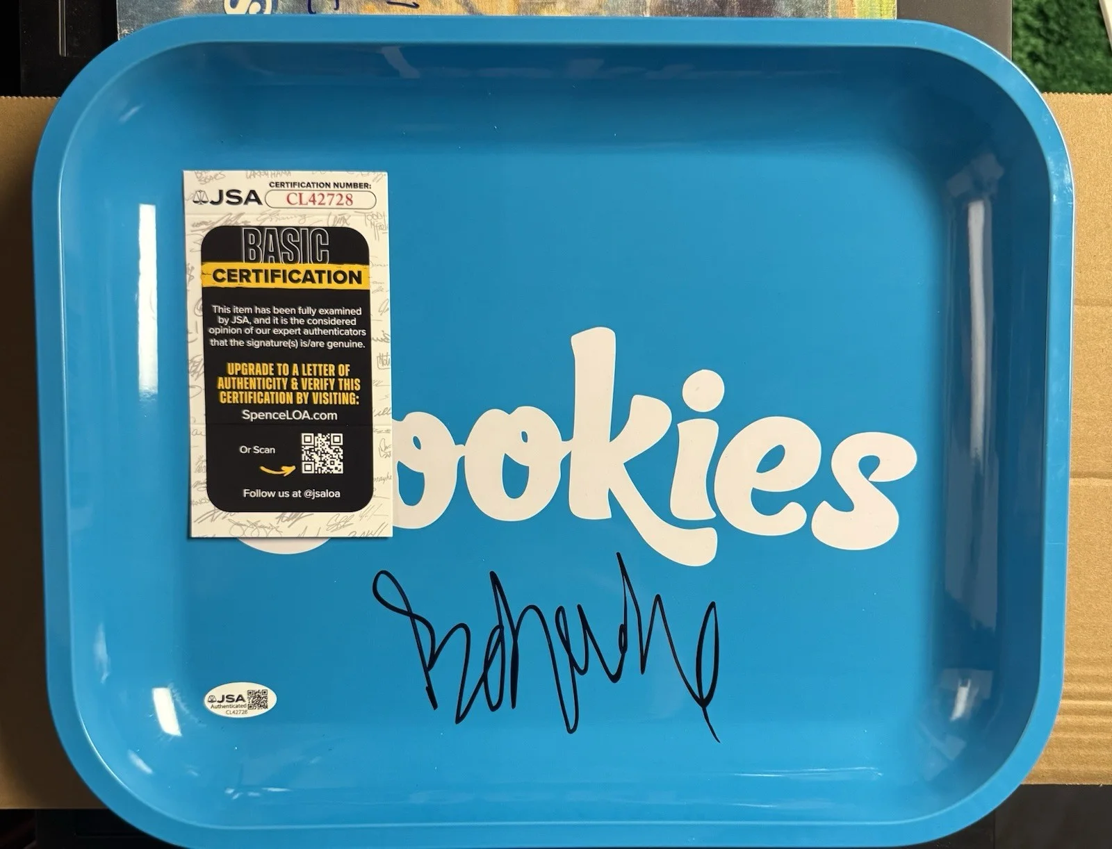 Cookies Rolling Tray SIGNED by Berner JSA Certified with COA RARE Brand New Mint, image 3