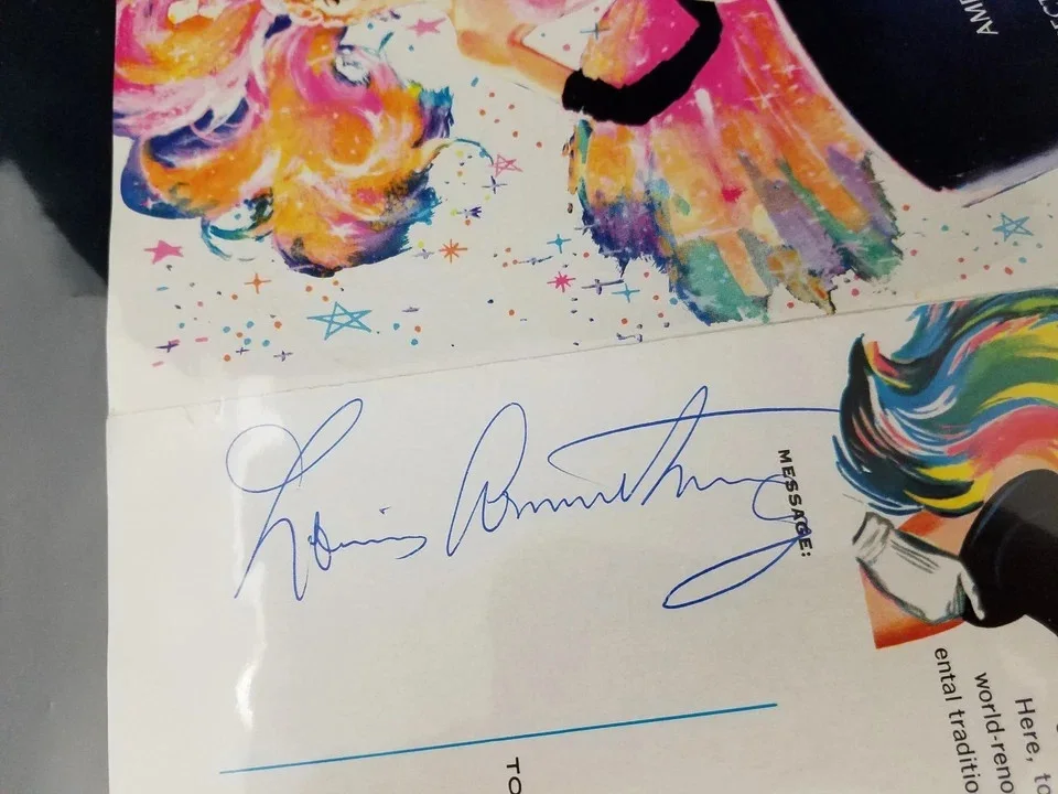Louis Armstrong Signed Autographed Star Dust Las Vegas Program JSA LOA, image 3