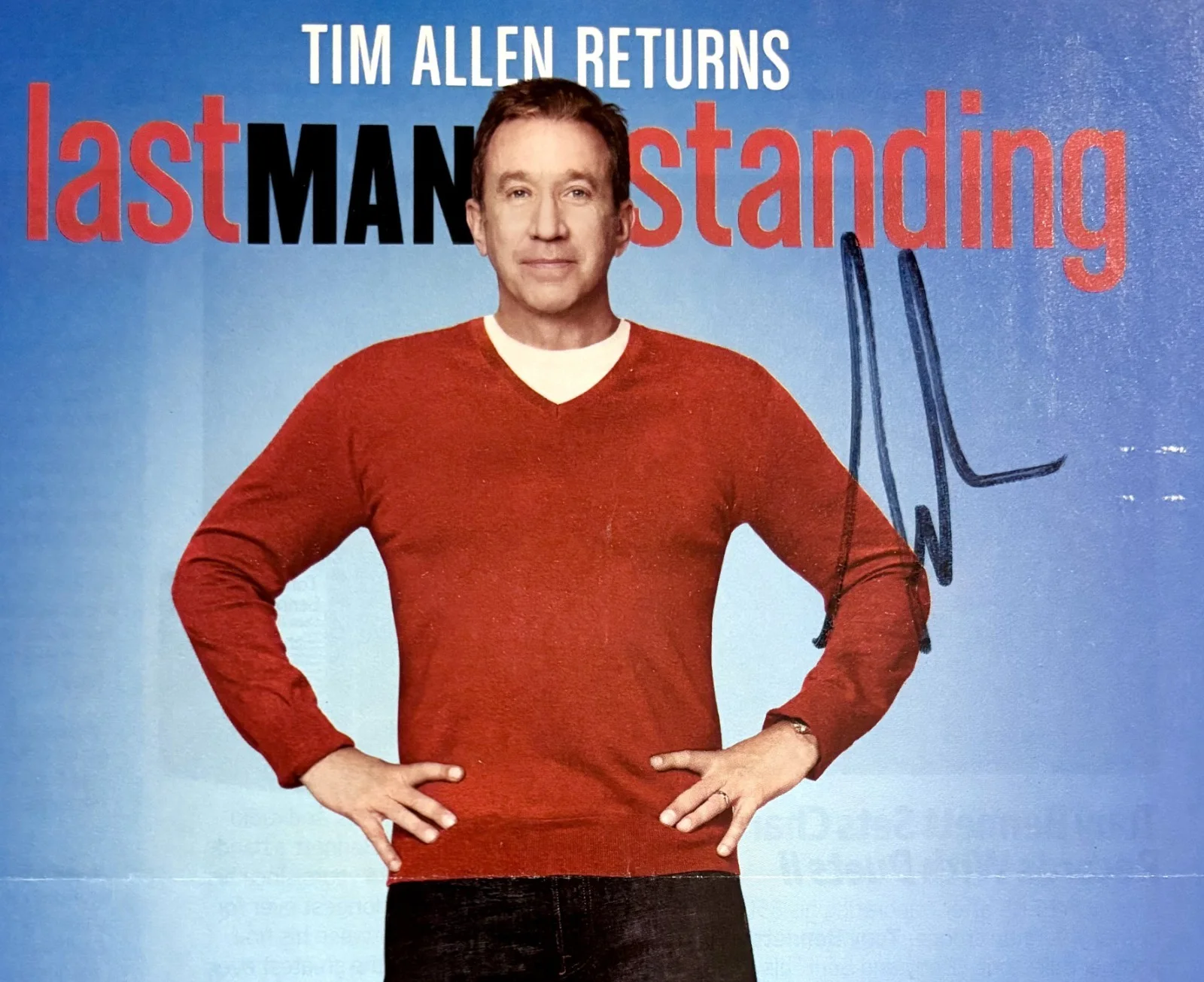 TIM ALLEN — TIM ALLEN Hand Signed 8x10 "LAST MAN STANDING" TV SHOW Magazine promo page, image 2
