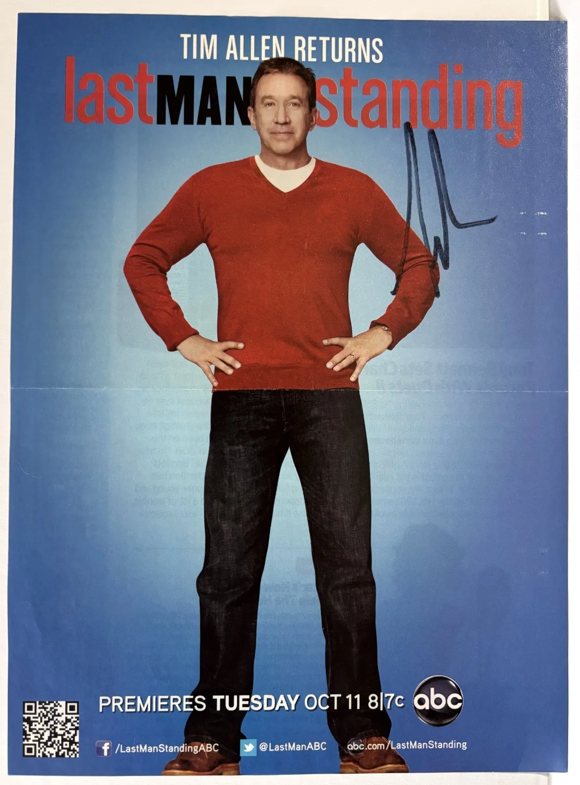 TIM ALLEN — TIM ALLEN Hand Signed 8x10 "LAST MAN STANDING" TV SHOW Magazine promo page, image 3