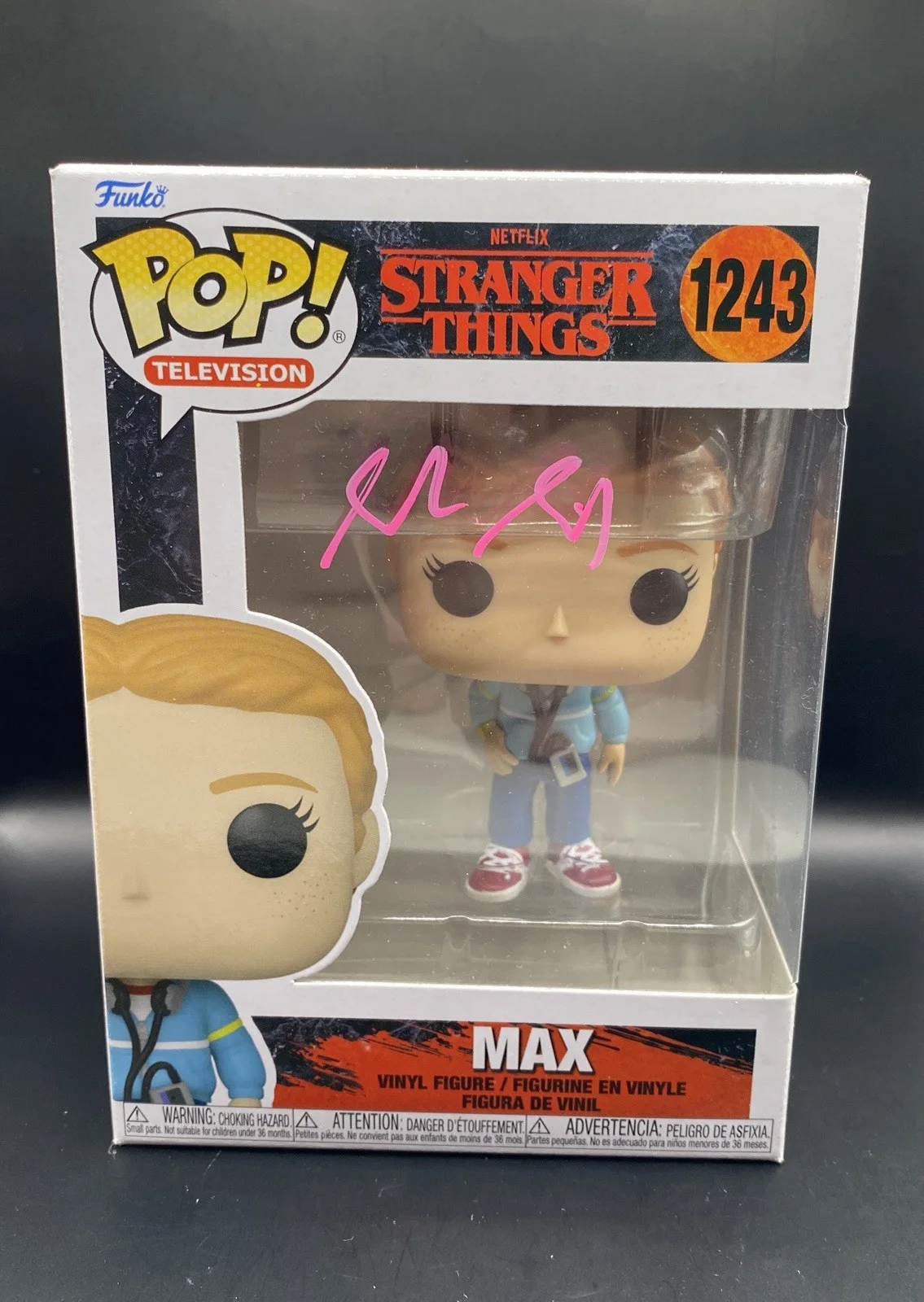 Sadie Sink — Funko Pop Max #1243 Stranger Things Sadie Sink AUTOGRAPH SIGNED SWAU Certified