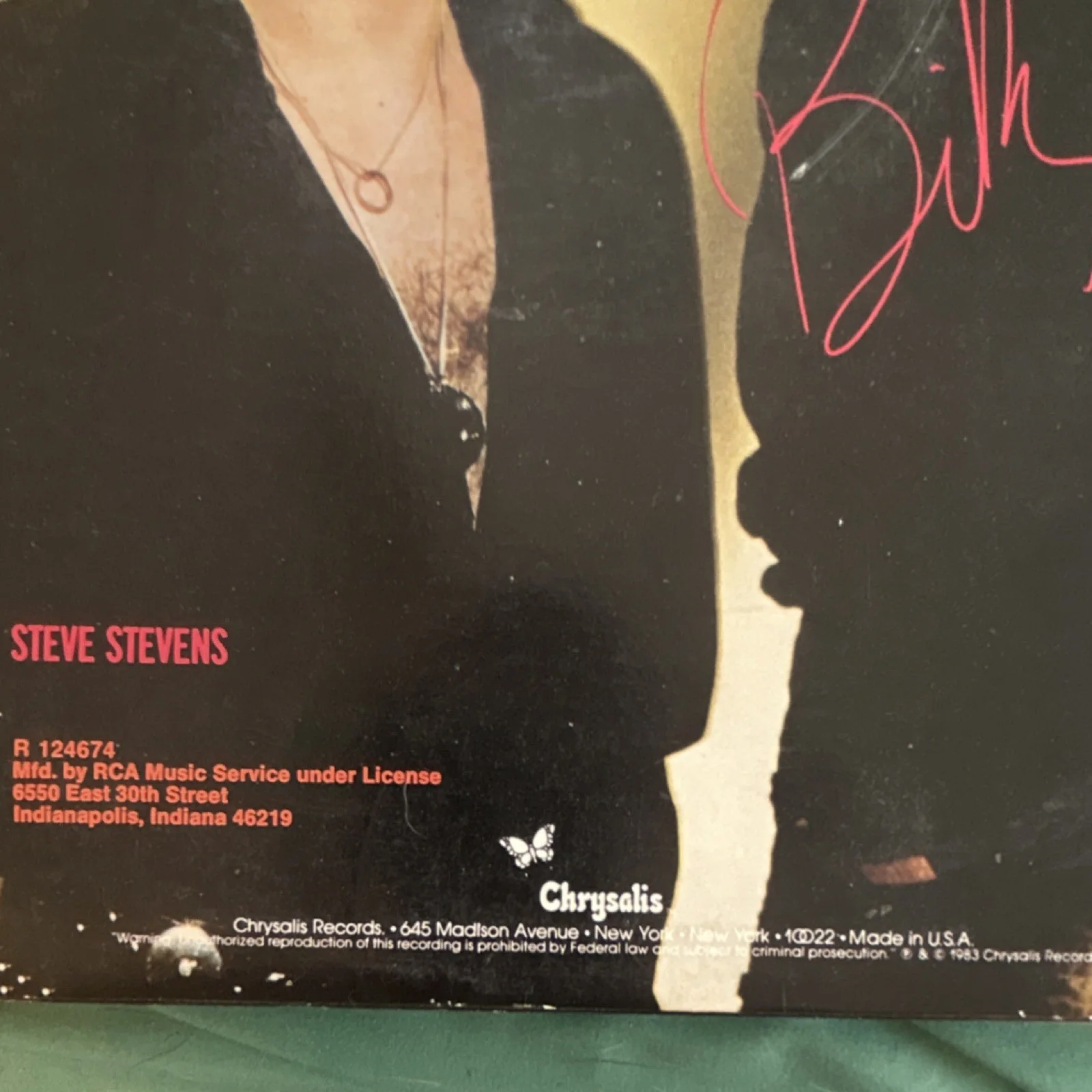 Billy Idol Rebel Yell Vinyl Record Chrysalis R 124674, изображение 3