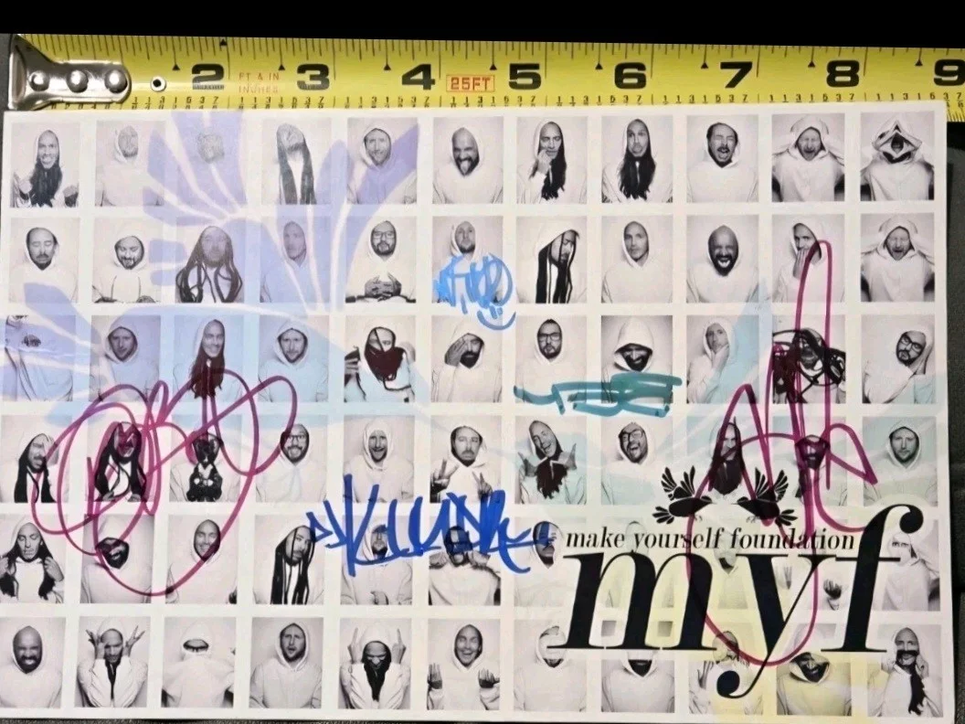 Incubus! Autographed-All 5 Members. Make Yourself Foundation. 8.5× 5.5 FRAMED!!, image 2