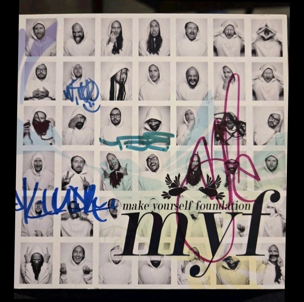 Incubus! Autographed-All 5 Members. Make Yourself Foundation. 8.5× 5.5 FRAMED!!, image 3
