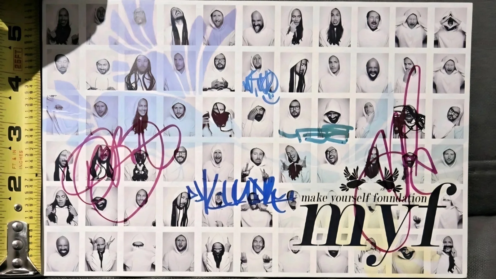 Incubus! Autographed-All 5 Members. Make Yourself Foundation. 8.5× 5.5 FRAMED!!, image 4