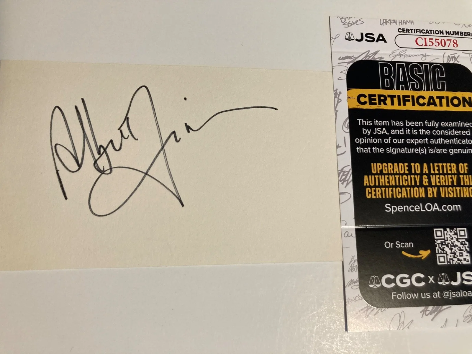 ALBERT FINNEY — ALBERT FINNEY signed 3x5 card "ERIN BROCKOVICH", "TOM JONES", "THE JSA#CI55078