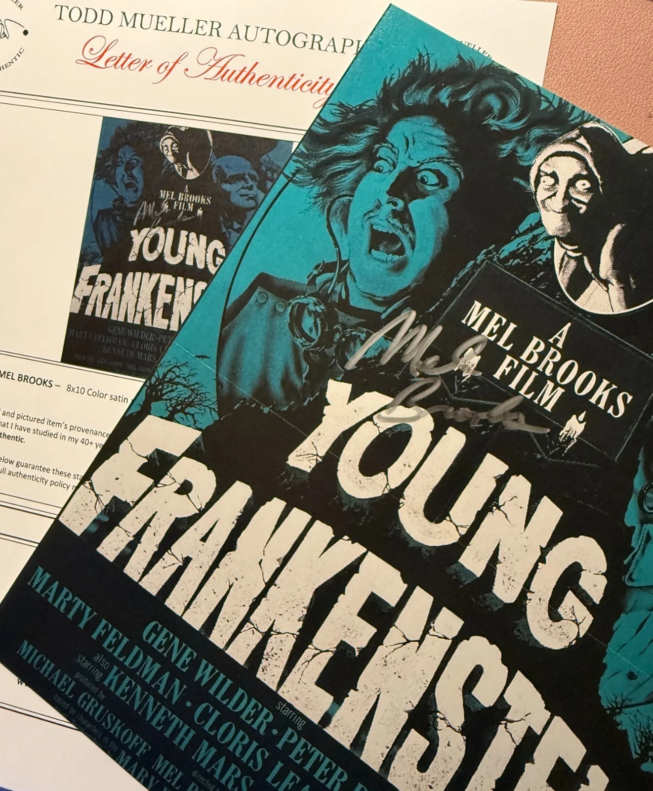 Mel Brooks — MEL BROOKS Signed•Autographed 8x10 *Young Frankenstein*•Todd Mueller Autographs, image 2