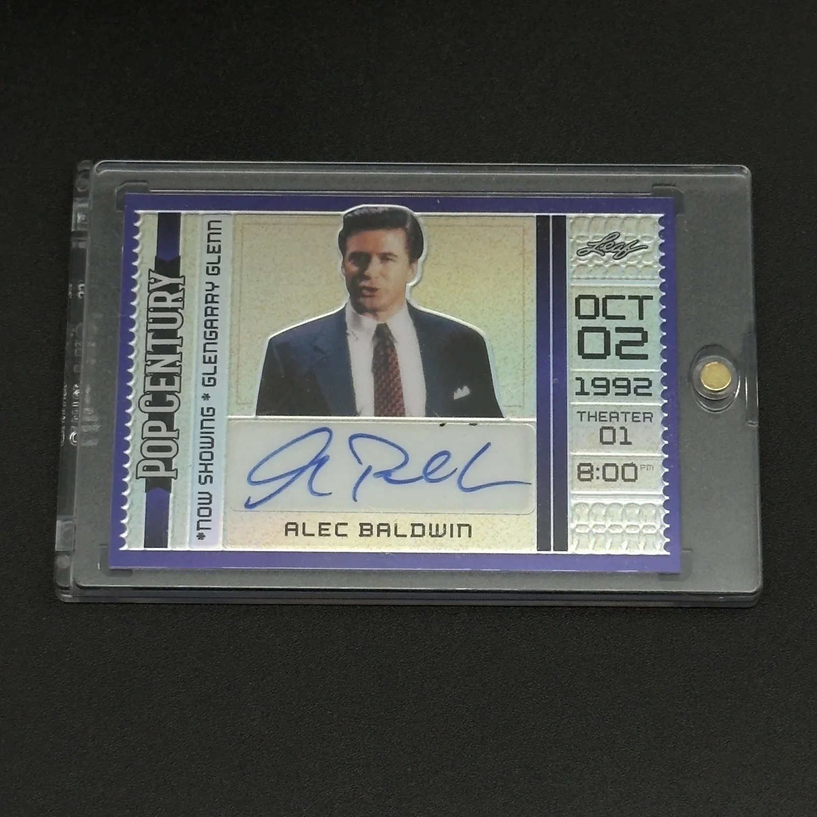 Alec Baldwin — Alec Baldwin Signed Glenngary Glenn Leaf Pop Century Signatures Trading Card 2/8