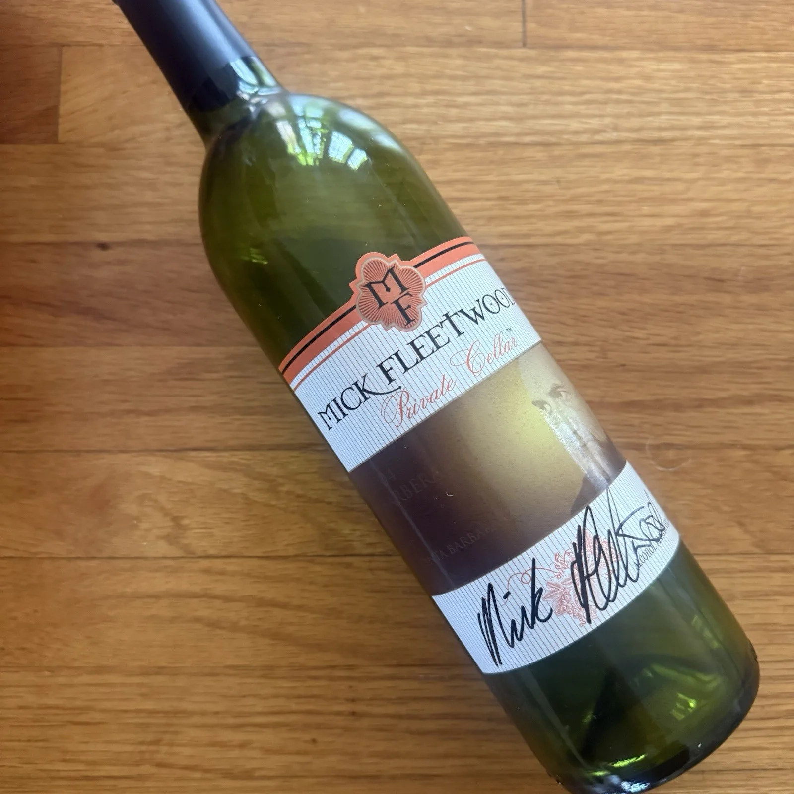 Mick Fleetwood Mac Signed Autographed Private Cellar Wine Bottle Barbera, image 4
