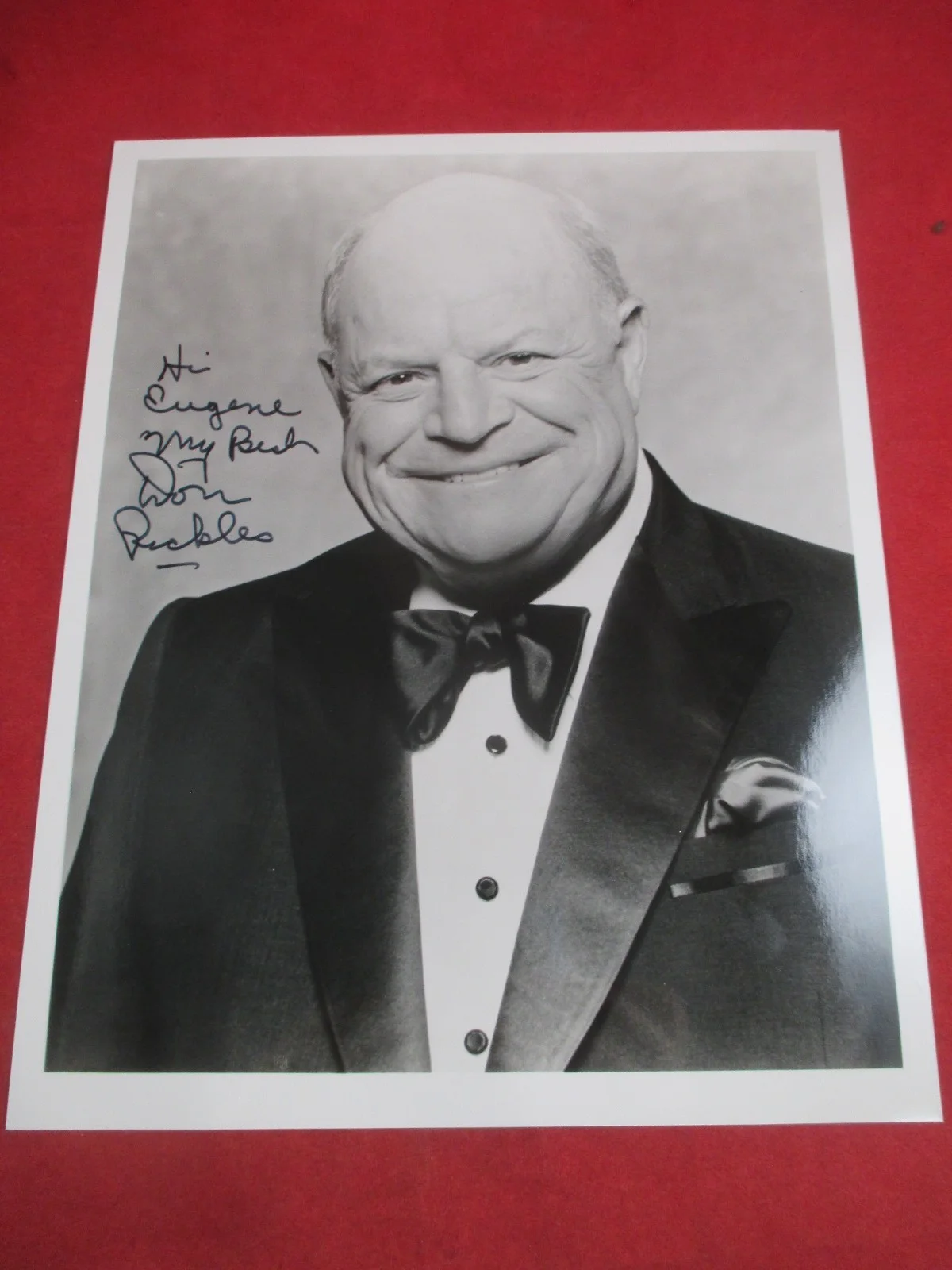 Don Rickles — Don Rickles autograph 8x10 B&W photo signed, inscribed to Eugene