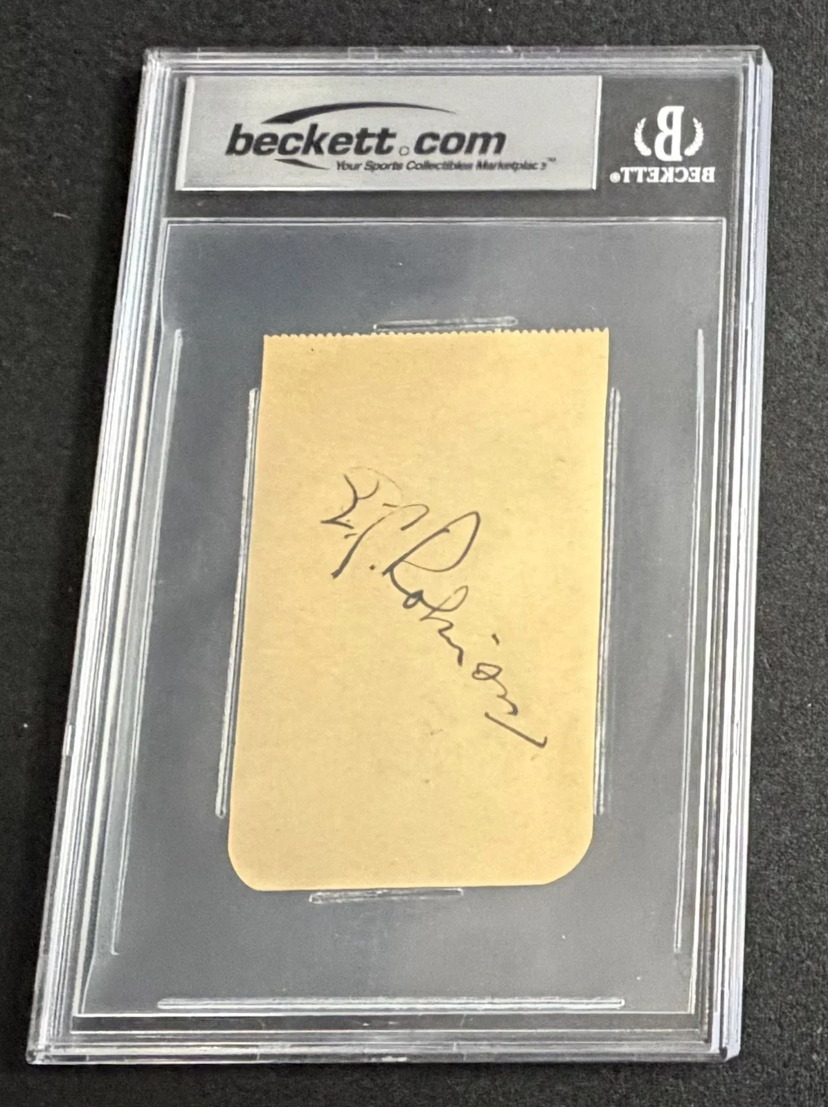 ERROL FYNN, EDWARD G ROBINSON — ERROL FLYNN + EDWARD G ROBINSON - HAND SIGNED BECKETT AUTHENTICATED/ENCASED WOW!, image 4