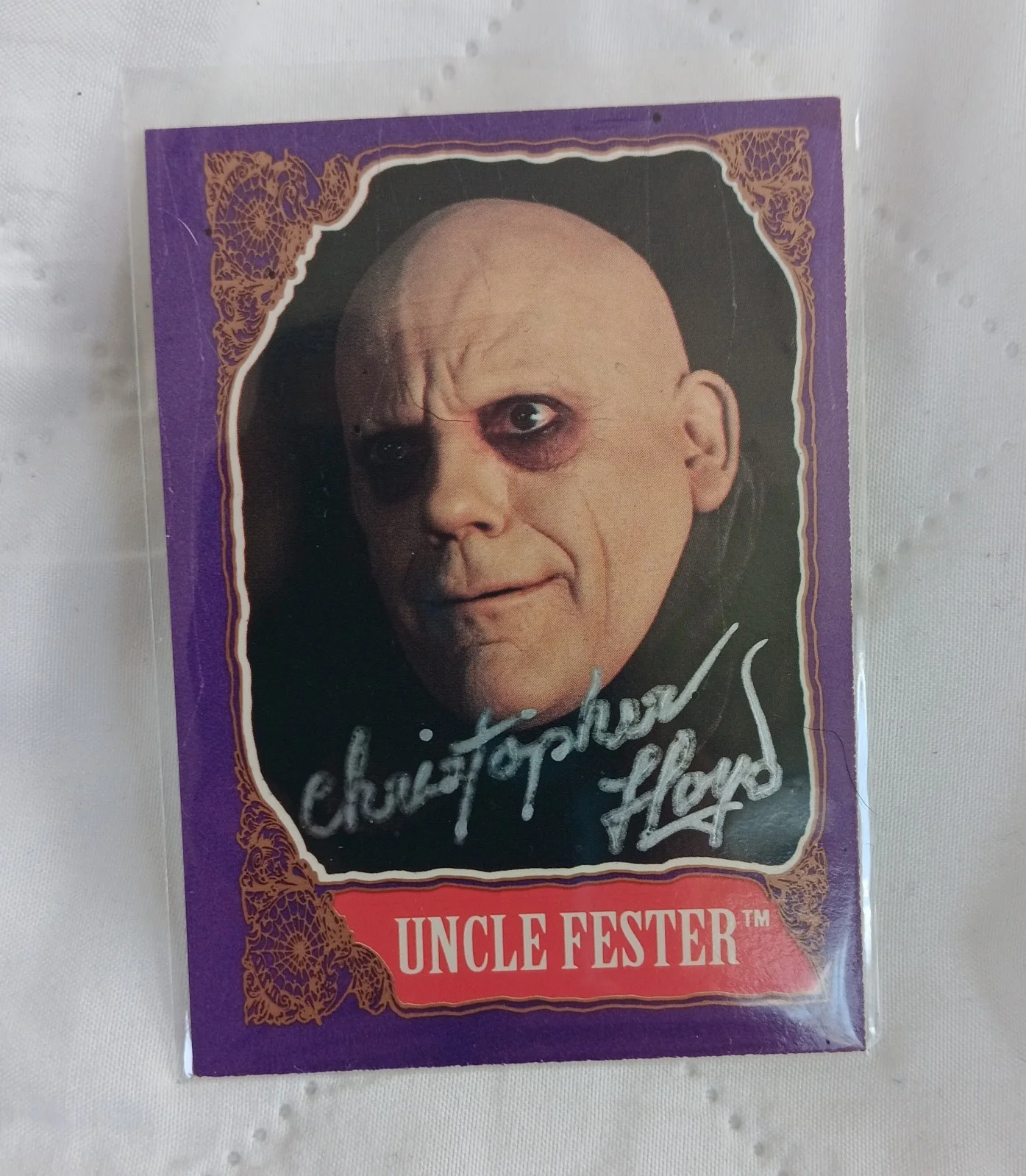 Christopher Loyd — Christopher Loyd Signed Topps The Adams Family Uncle Fester Trading Card JSA CER, изображение 2