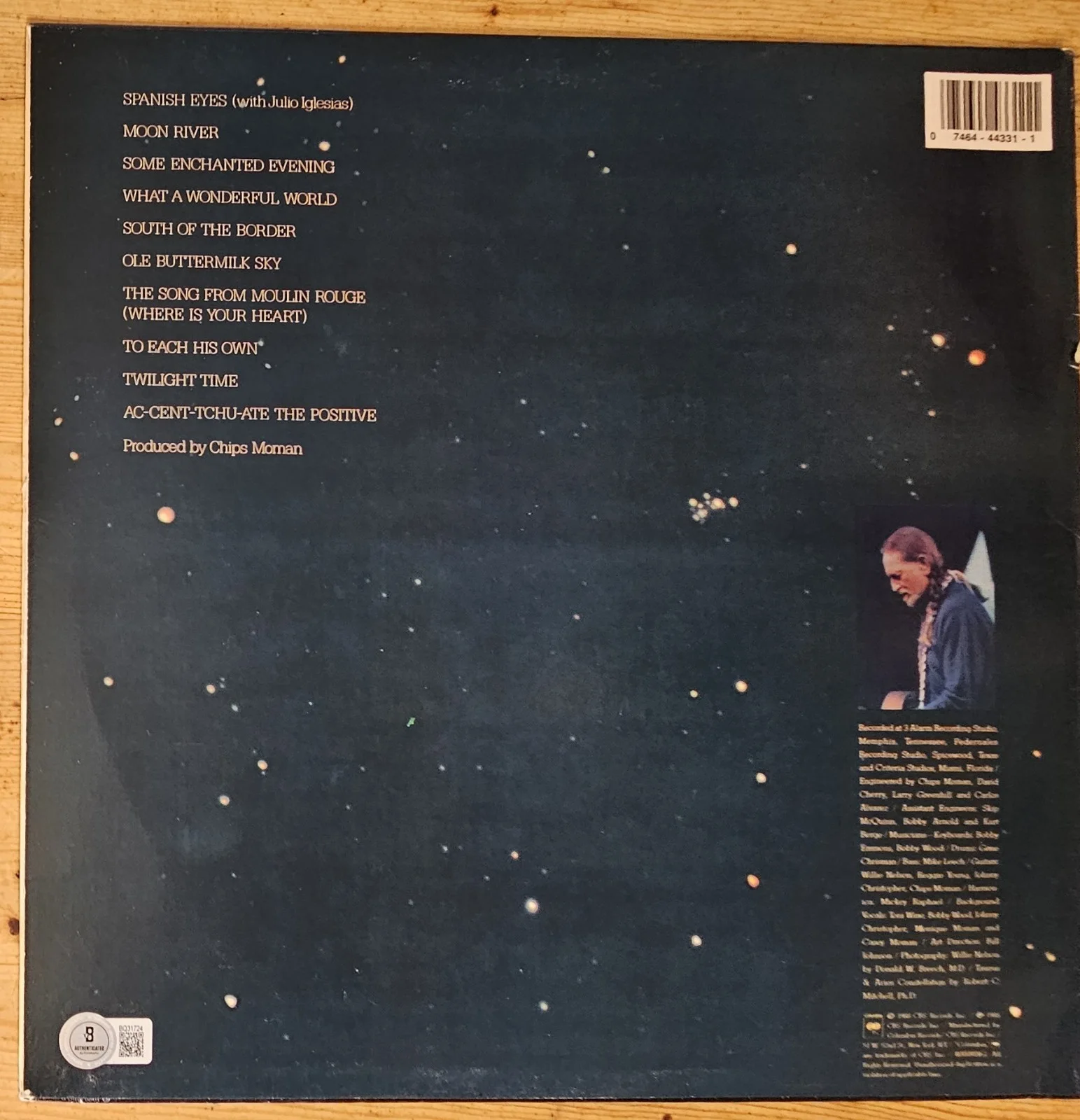 Willie Nelson Signed “What a Wonderful World” Album (Beckett/BAS Authentication), image 3