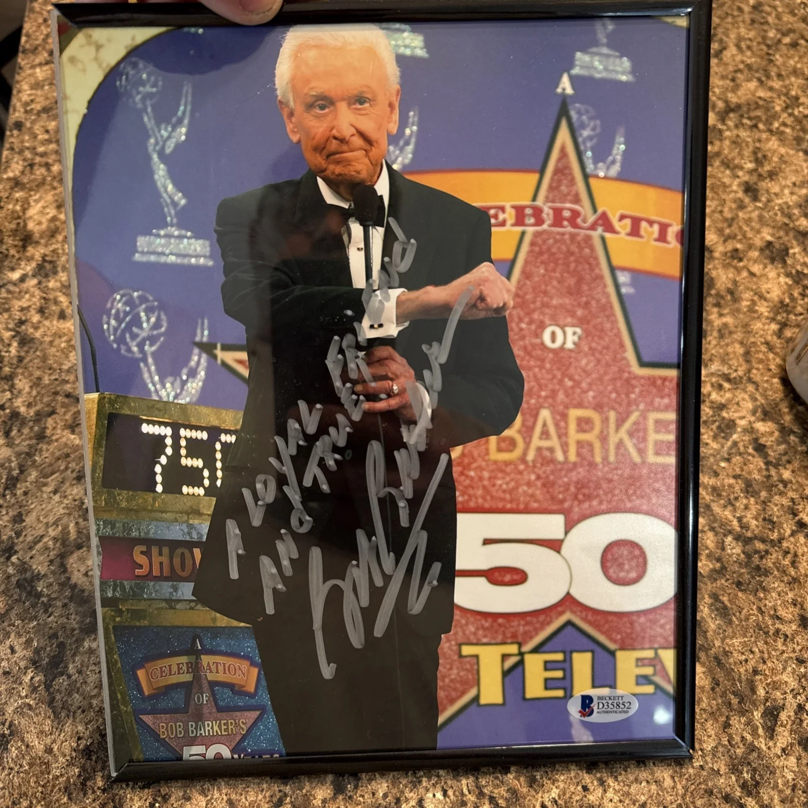 Adam Sandler and Bob Barker — Bob Barker Signed 8x10 Photo W/ Coa