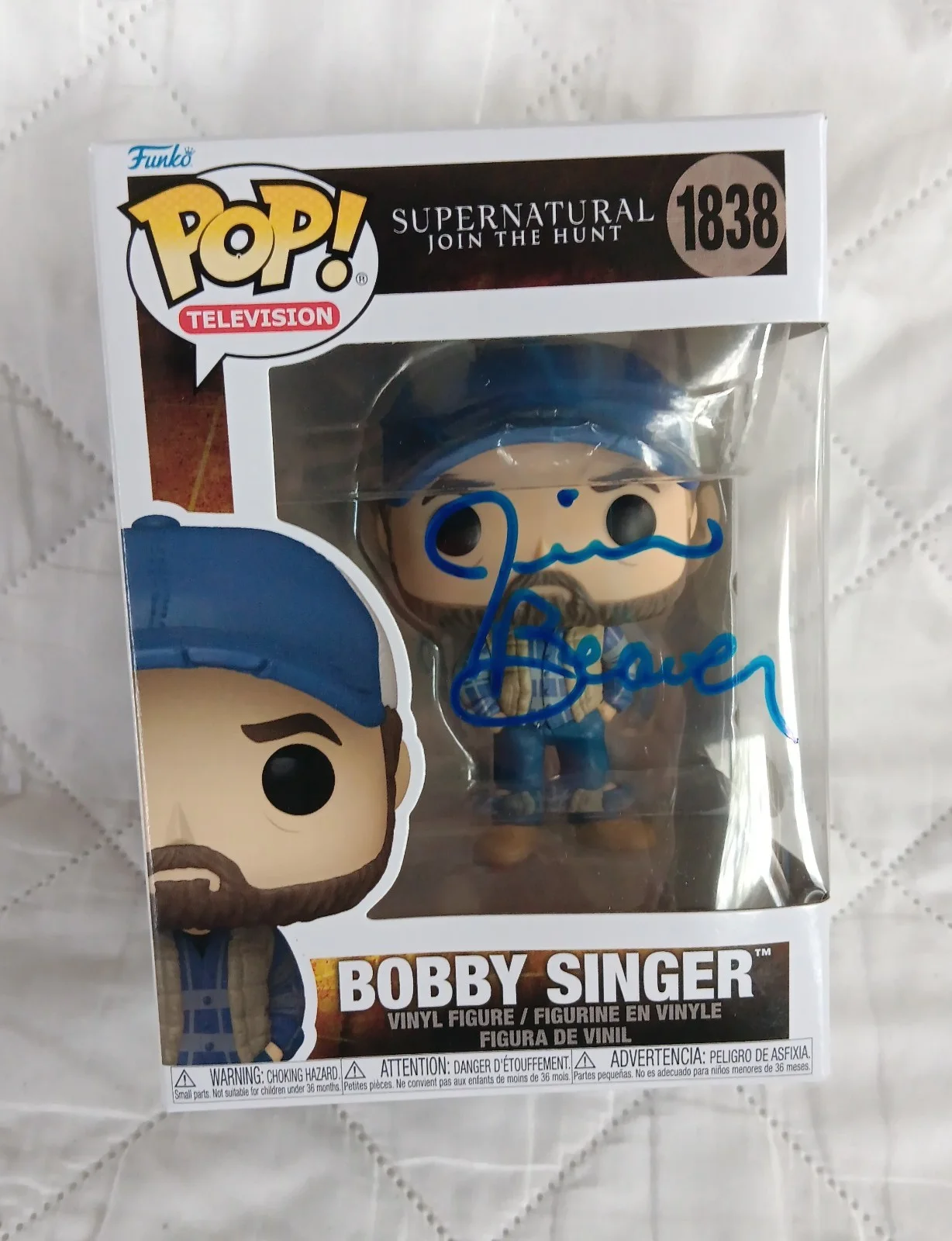 Jim Beaver — Jim Beaver Signed Supernatural Bobby Singer Funko Pop JSA CERT W/Soft Protector