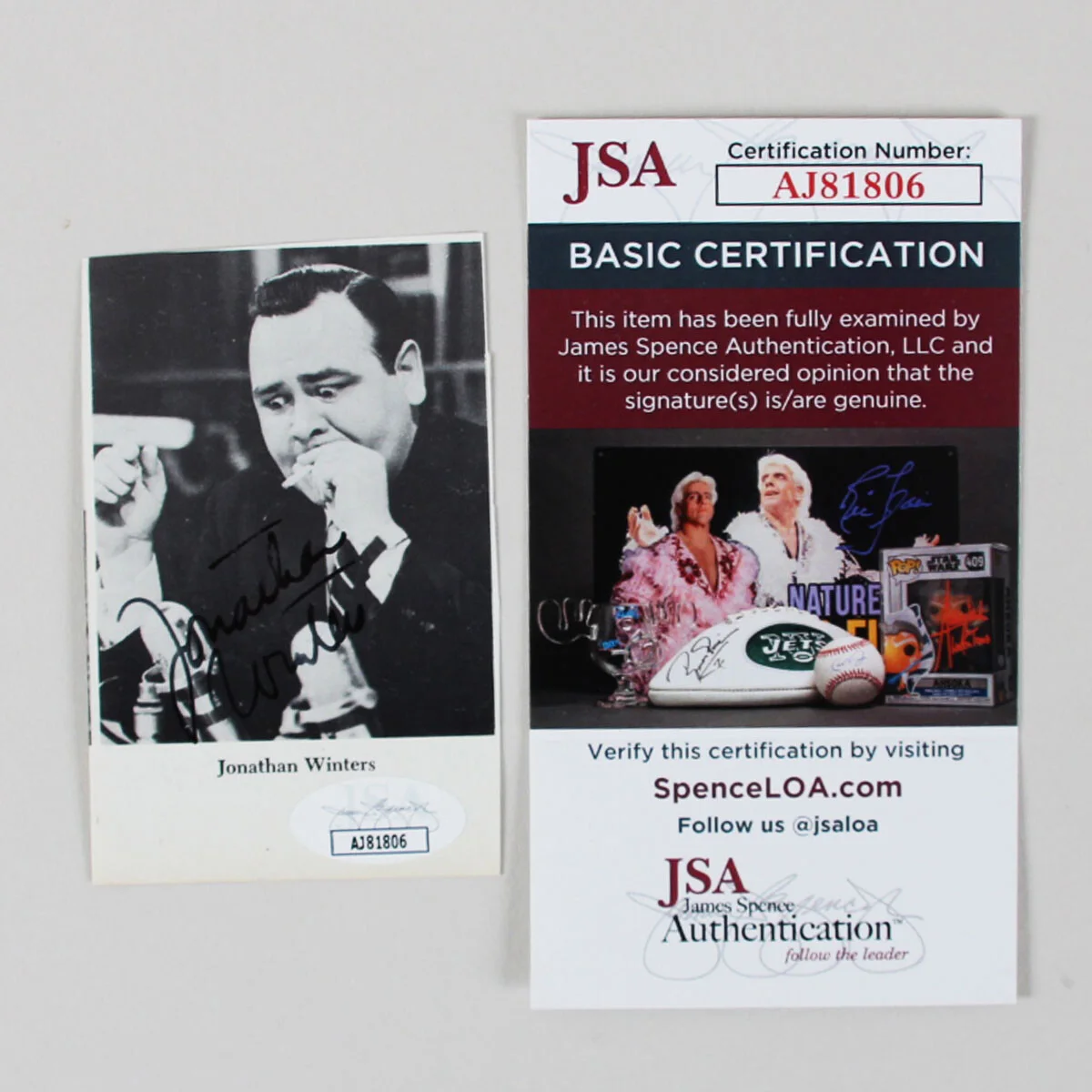 Jonathan Winters Signed Photo - COA JSA, image 4