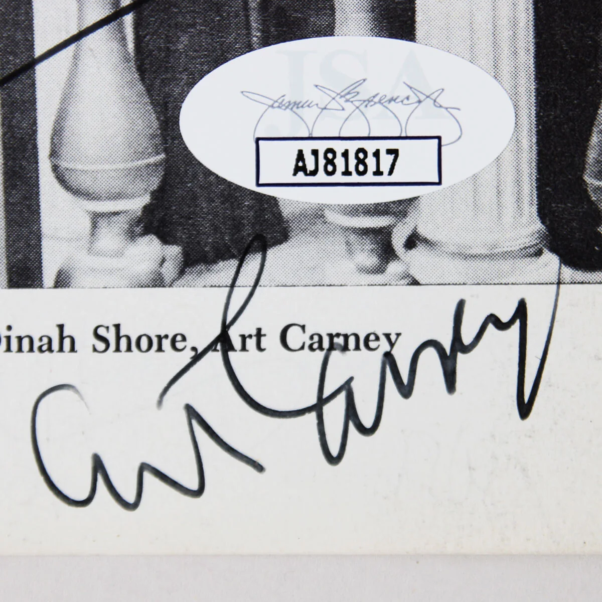 Julie Andrews Signed Photo w/ Art Carney On Dinah Shore Show - COA JSA, изображение 3