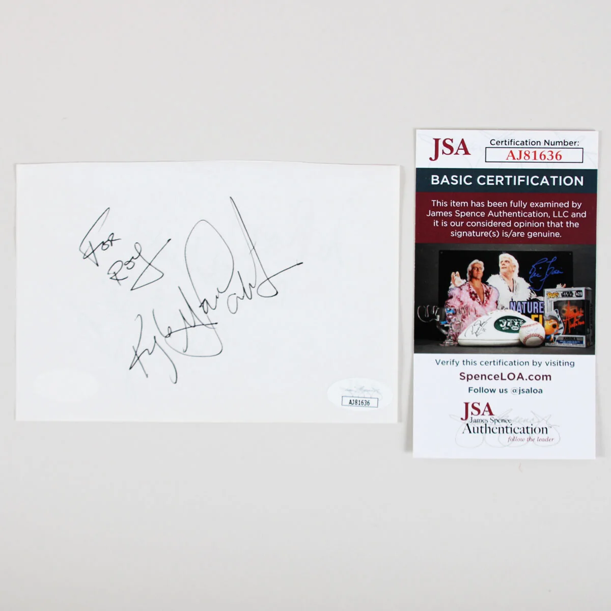 Billy Bob Thornton Signed Cut w/ Kyle MacLachlan - COA JSA, image 2