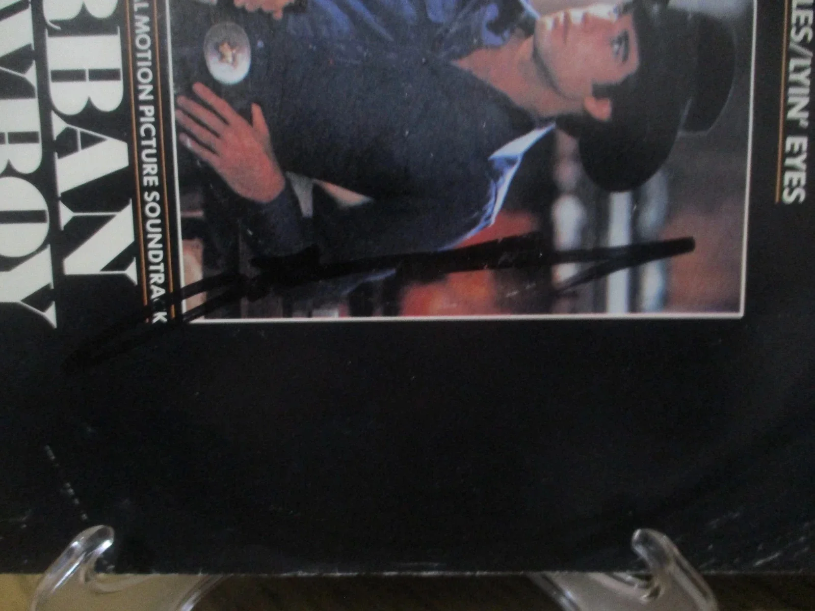 JOHN TRAVOLTA AUTHENTIC SIGNED/AUTOGRAPHED VINYL RECORD 45 URBAN COWBOY-JSA CERT, image 3