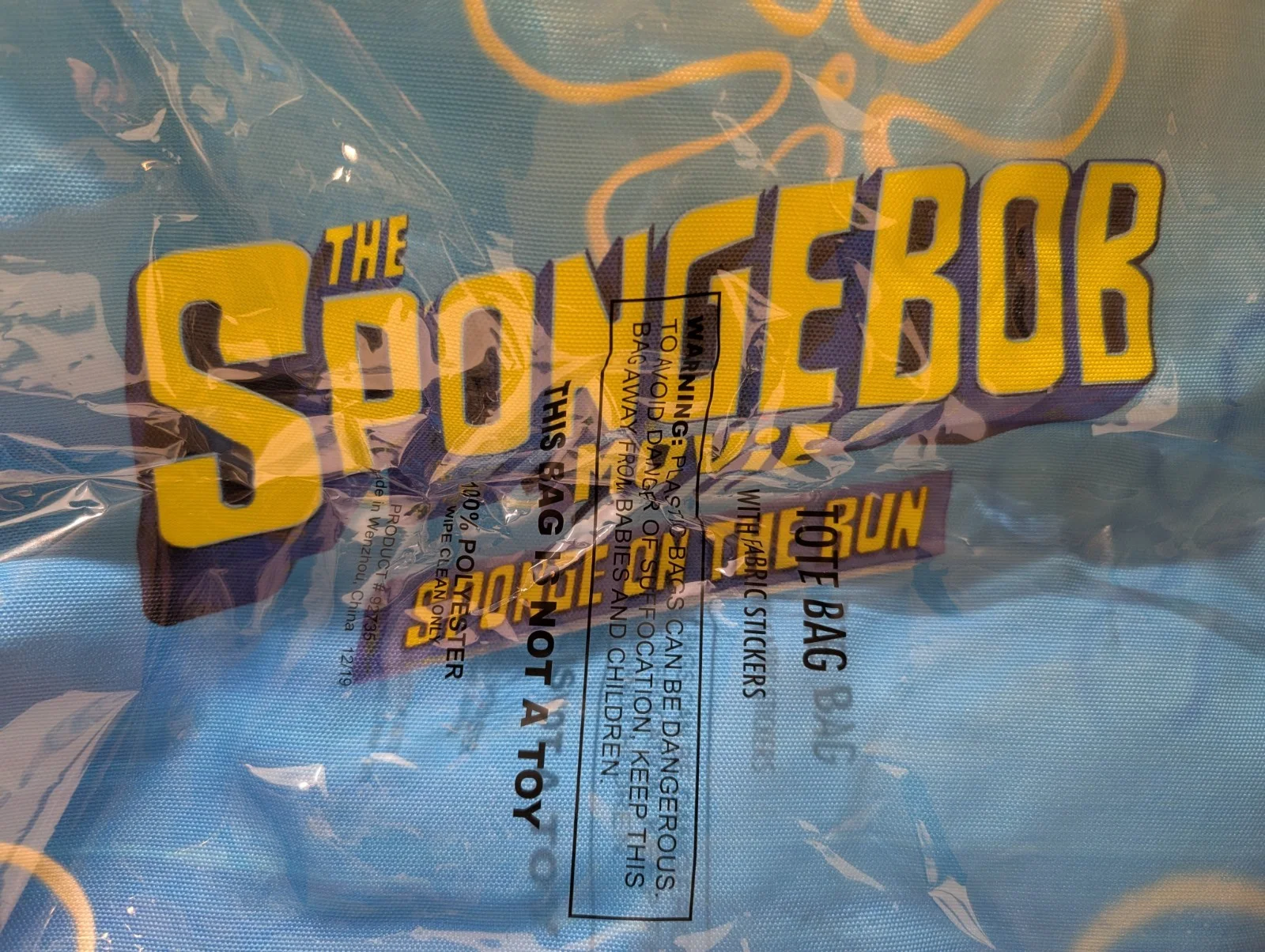 SpongeBob Squarepants Sponge On The Run Movie Promotional Tote Bag NEW Official, изображение 3