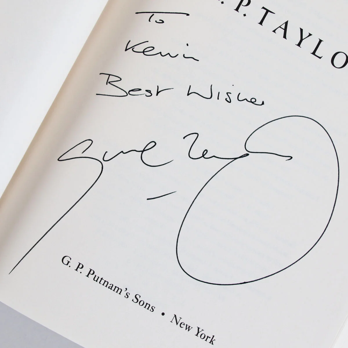 G.P. Taylor Signed Book Wormwood - COA, image 2