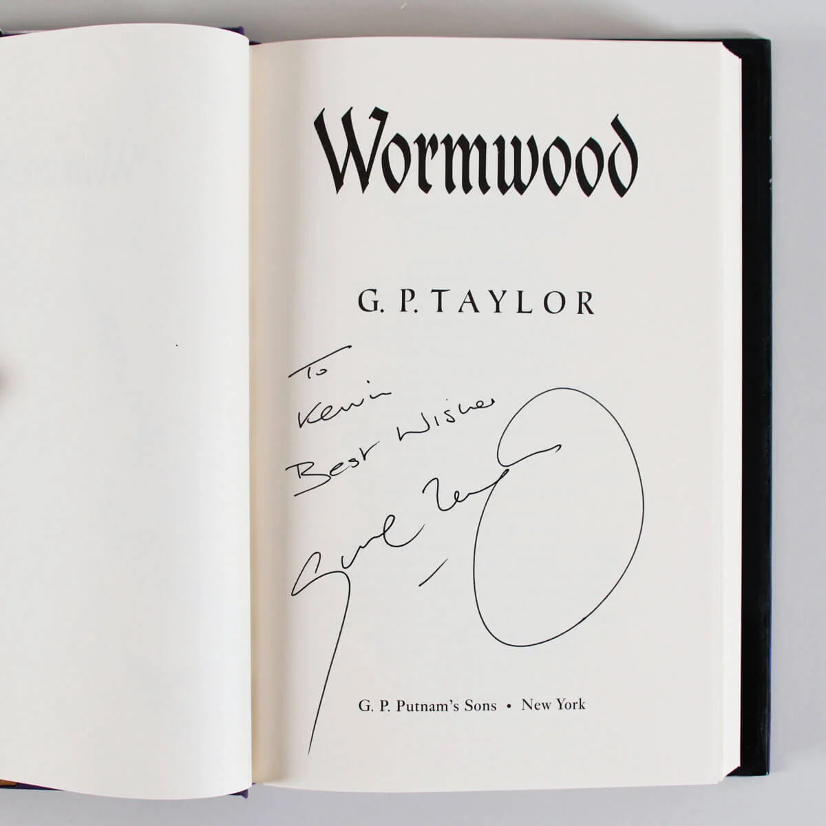 G.P. Taylor Signed Book Wormwood - COA, image 3
