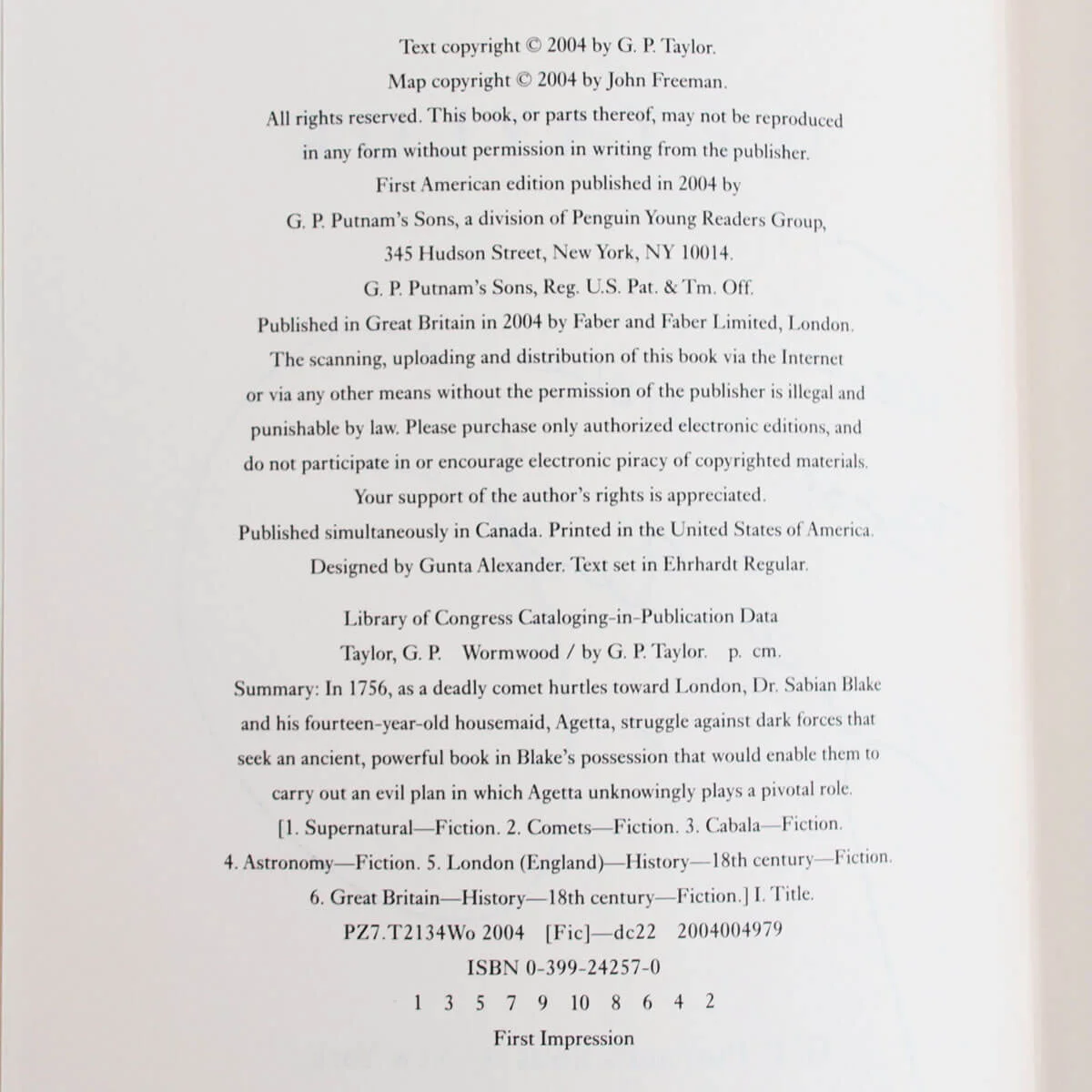 G.P. Taylor Signed Book Wormwood - COA, image 4
