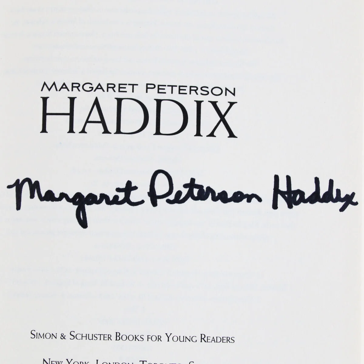 Margaret Peterson Haddix Signed Book The Missing Book 2 - Sent - COA, image 2